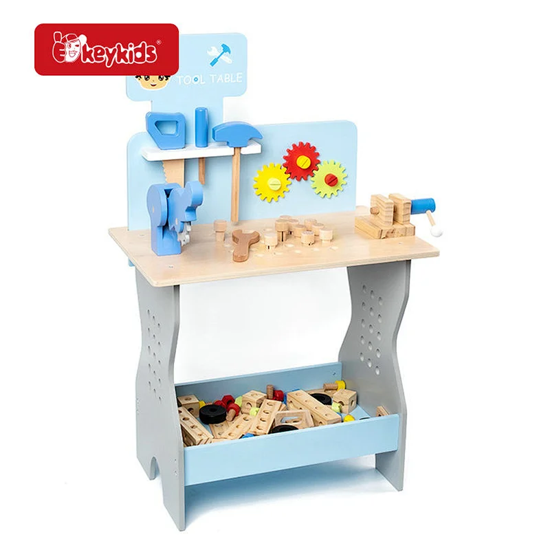 Customize preschool pretend play wooden toy tool bench for kids W03D247
