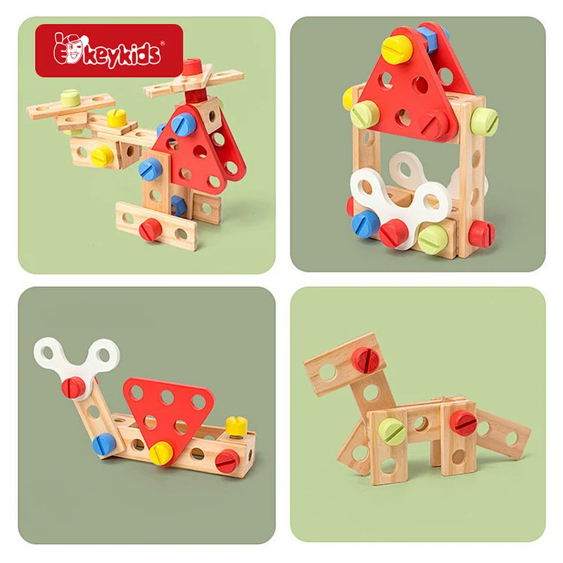 Customize preschool pretend play wooden toy tool bench for kids W03D247